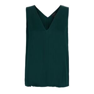 Antonelli Women 'Bergamo' Green Top With V-Neck In Fabric For Women